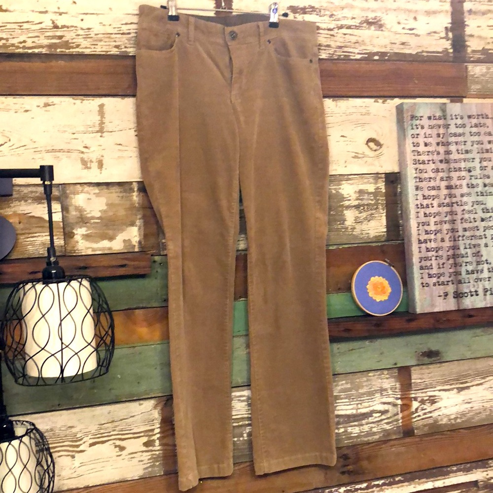 SOLD Khaki Corduroy Boot Cut Pant